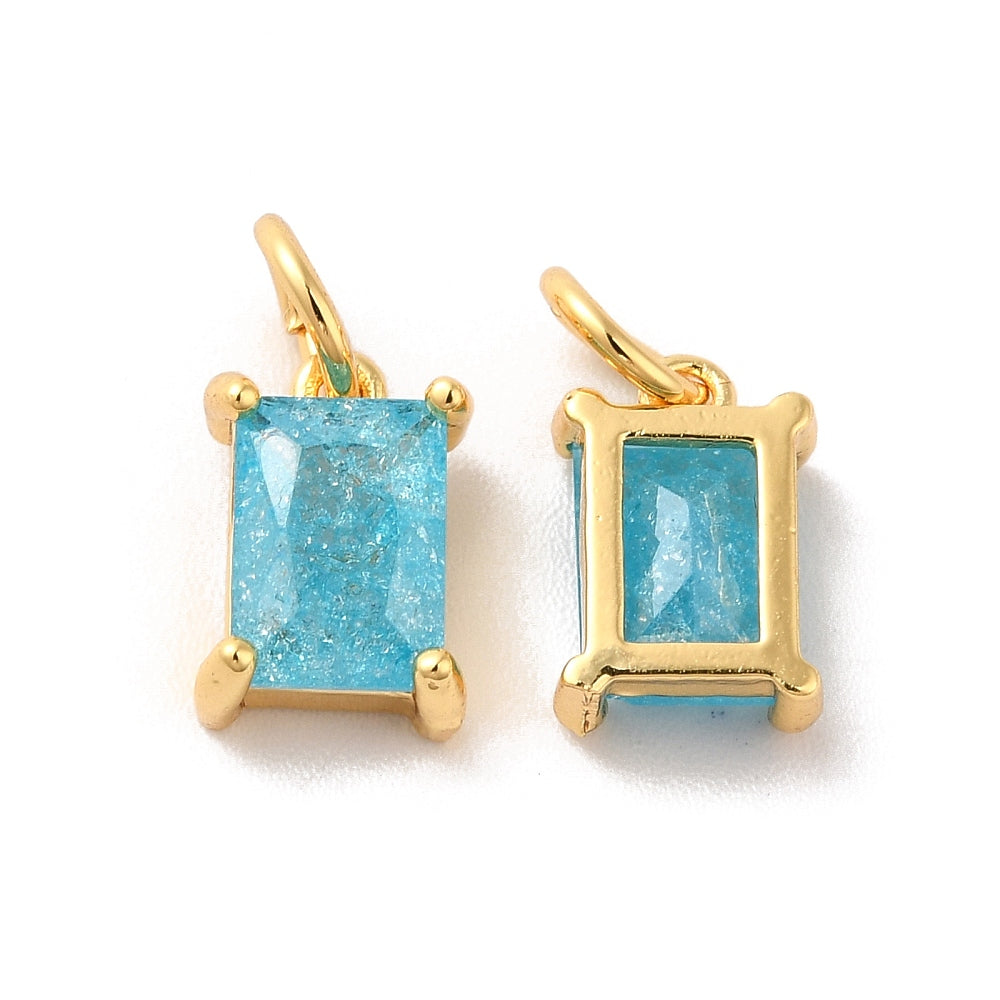 Pendentif Ancien Avec Gros Strass Bleu - Bijou Vintage D'occasion - Bon état