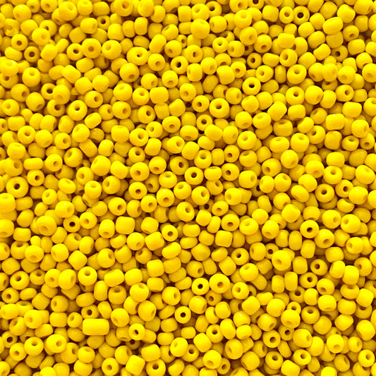 X10gr Perle Rocaille jaune opaque 3mm #48