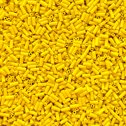 X10gr Perle Rocaille tube jaune opaque 4/5mm #77