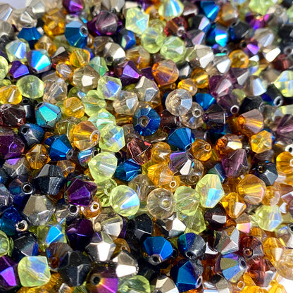 Mix perles verre toupies 6mm #14