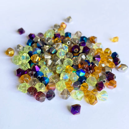 Mix perles verre toupies 6mm #14