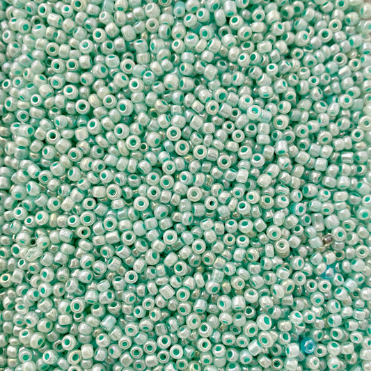 X10gr Perle Rocaille Turquoise clair nacré 3mm #53