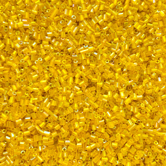 X10gr Perle Rocaille  jaune reflet AB demi cut 3mm #70