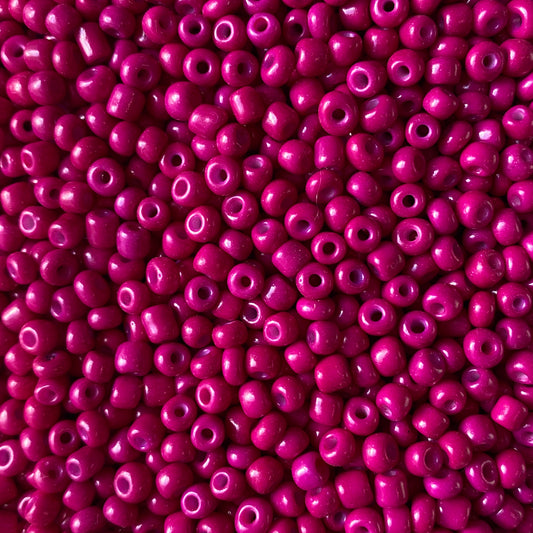 X10gr Perle Rocaille rose fuchsia 4mm #60