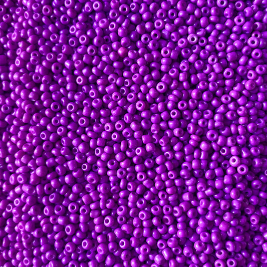 X10gr Perle Rocaille violet opaque 2mm #27