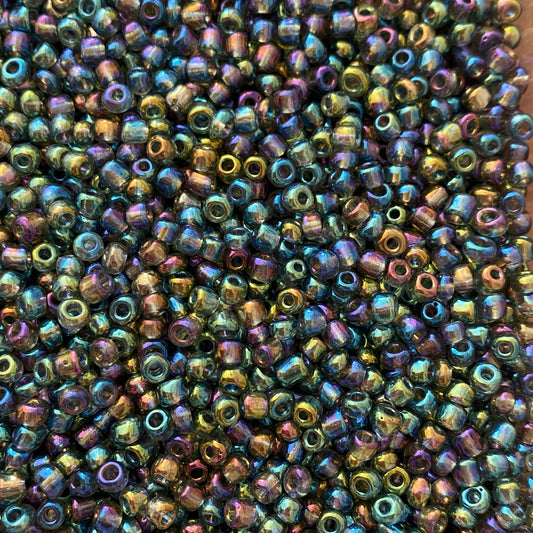 perle de rocaille irisée transparent 4mm, fourniture pour la création de bijoux, latelierdeperles.fr, l'atelier des perles, loisirs créatifs