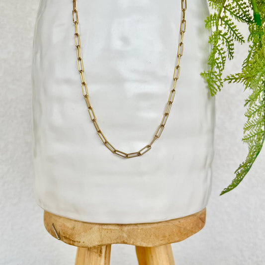 Single Paperclip Chain Necklace 