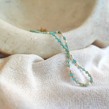 Amazonite choker necklace