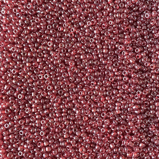 X10gr Perle Rocaille rouge foncé nacré 2mm #30