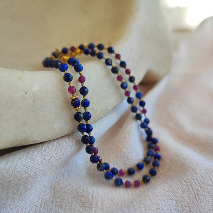 Lapis lazuli choker necklace