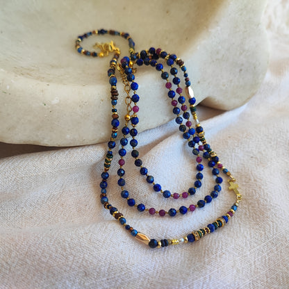 Lapis lazuli choker necklace