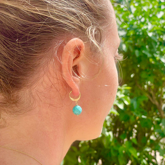 Boucles d'Oreilles dormeuses en or blanc et Topaze 2.00ct Boucles d'Oreilles dormeuses en or blanc et Topaze 2.00ct