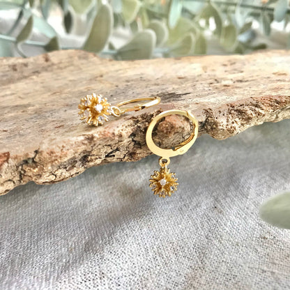 Zircon ball earring