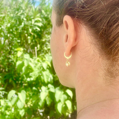 Boucles d'oreilles coquille d'eau douce