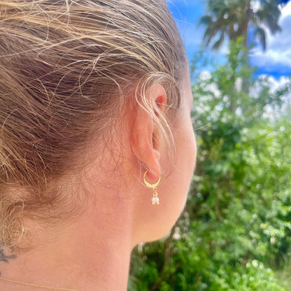 Boucle d’oreille Trio d’eau douce