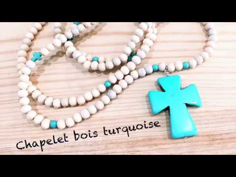 Tuto chapelet perles en bois