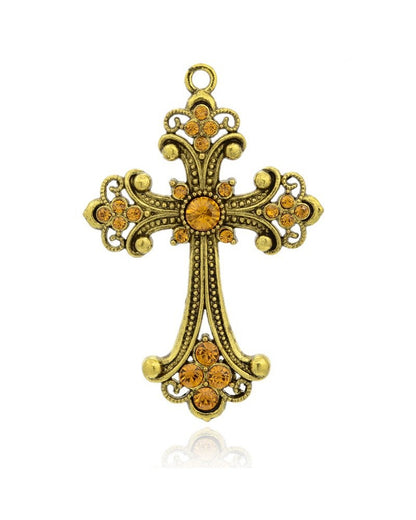 x1 Pendentif Croix antique 75mm