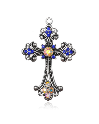 x1 Pendentif Croix antique 75mm