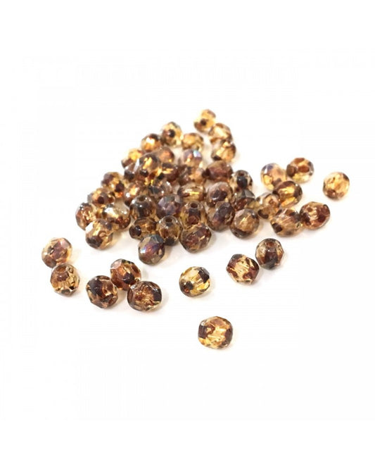 X10 perles de boheme facettes 4mm