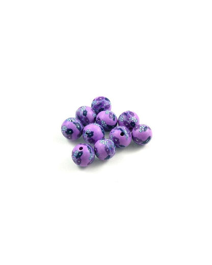 x10 Perles en Fimo pâte polymere 10mm