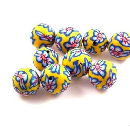 x10 Perles en Fimo 12mm