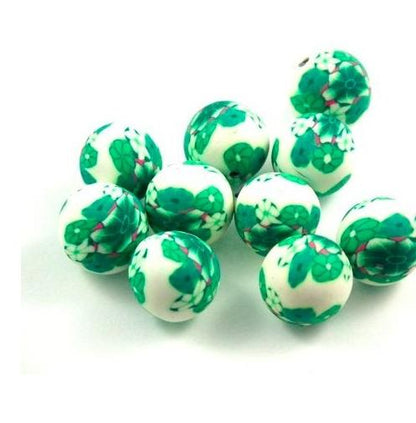 x10 Perles en Fimo 12mm