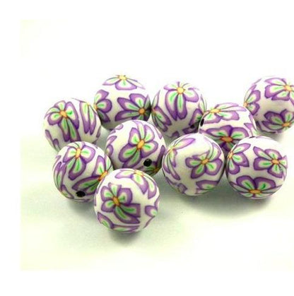 x10 Perles en Fimo 12mm