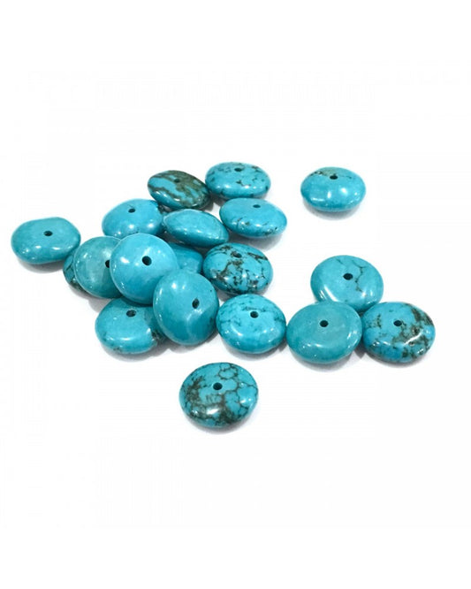 perles en pierre naturelle rondelle turquoise bleue , perle en pierre turquoise, latelier des perles, loisirs créatifs, perles en pierre naturelle, fourniture pour la création de bijoux