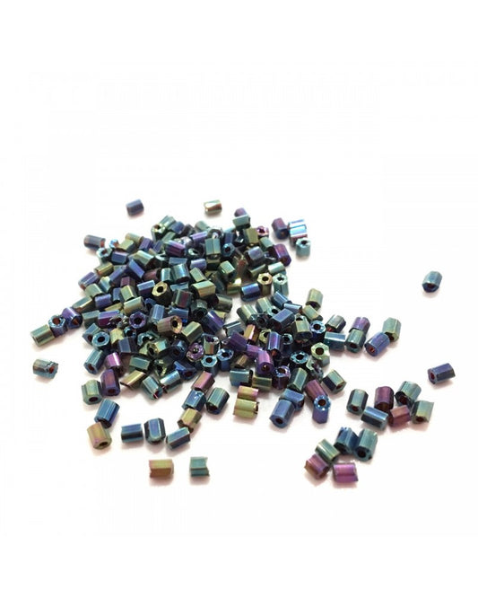 perle de rocaille demi tube irisée violet 2mm, fourniture pour la création de bijoux, latelierdeperles.fr, l'atelier des perles, loisirs créatifs