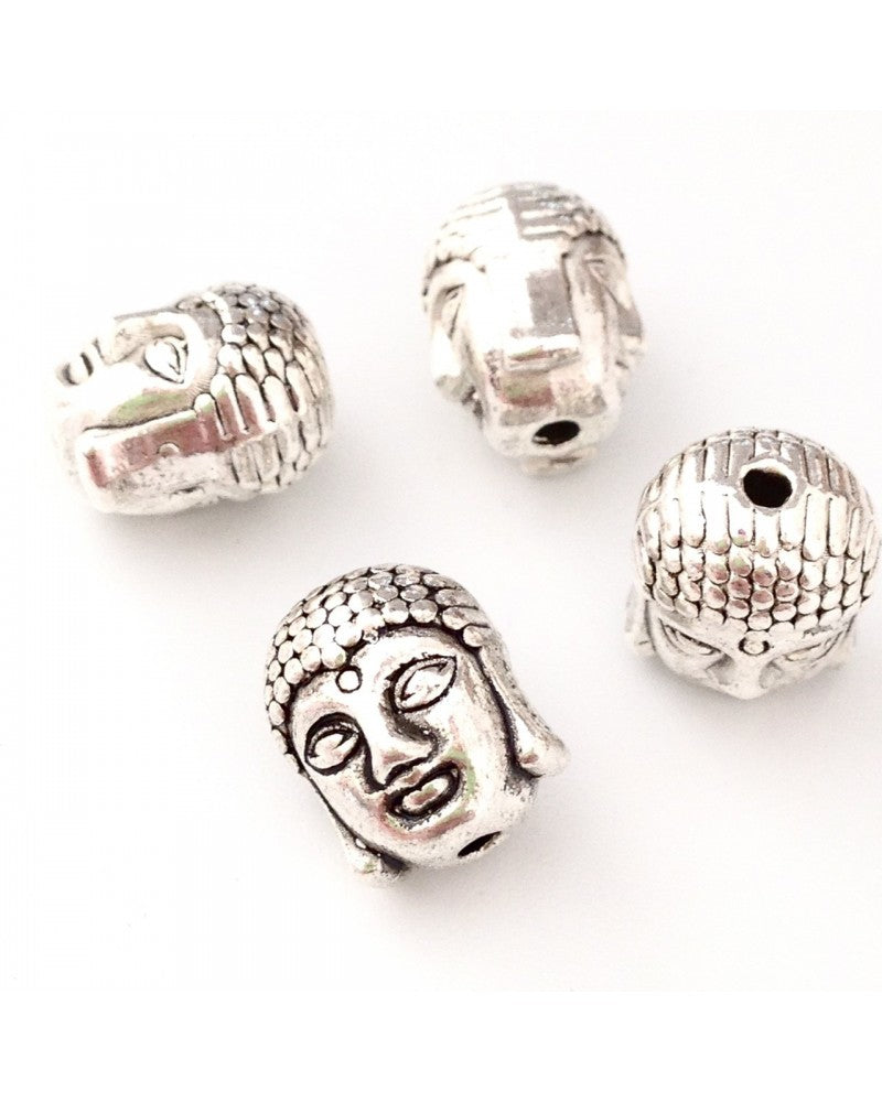 Lot De 5 Perles En Céramique Motif Bouddha 10mm - Pour Création De Bijoux, Neuf