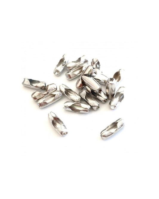 x10 embouts chaine bille 2,4mm gris pantoufle