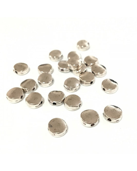 x10 Perles en métal lentille 6mm